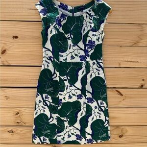 Linen Floral Dress Lands End-Size 4